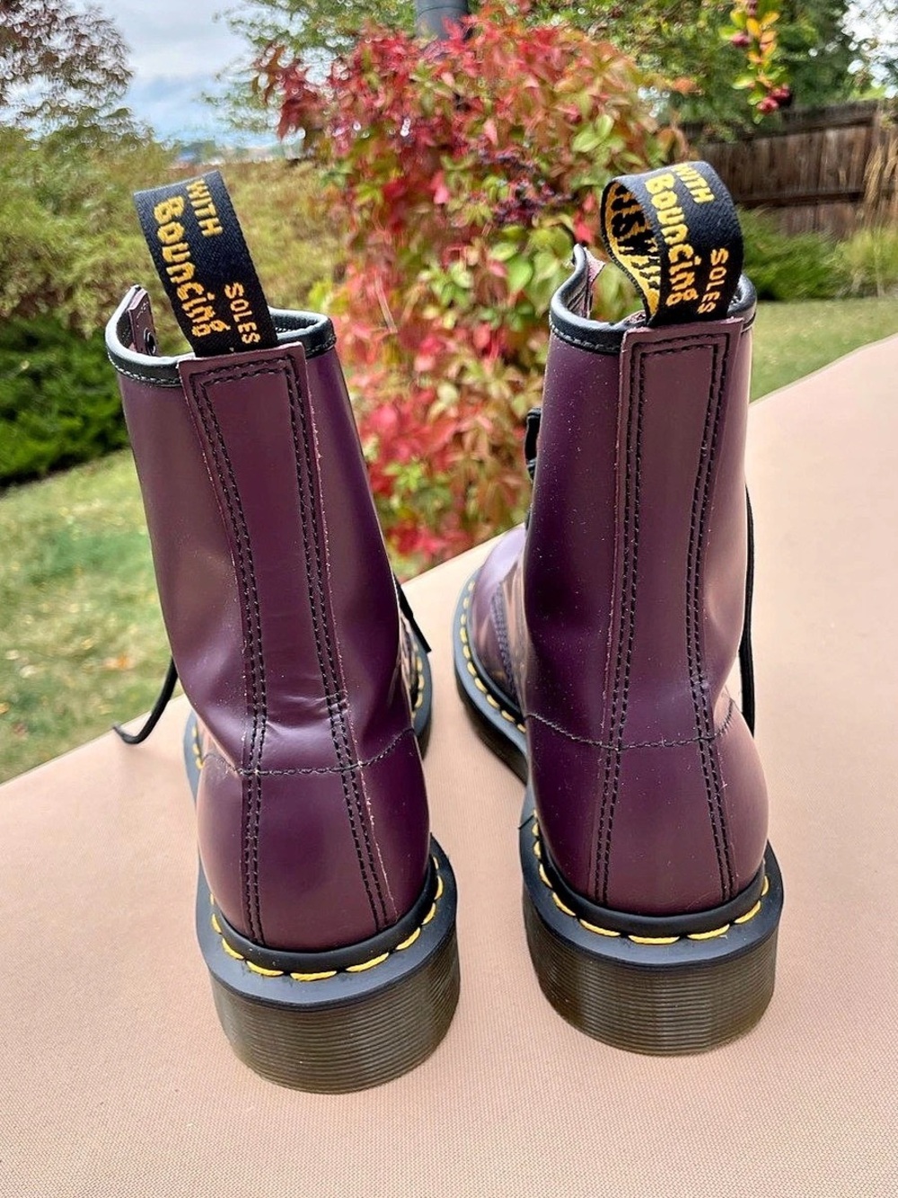 Dr. Martens 1460 Leather Combat Boots Purple US 8 - Picture 6 of 12